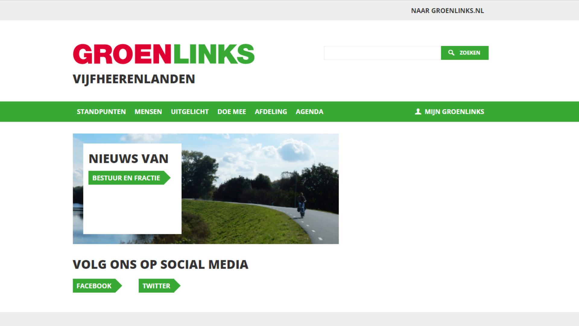 Website GroenLinks Vijfheerenlanden
