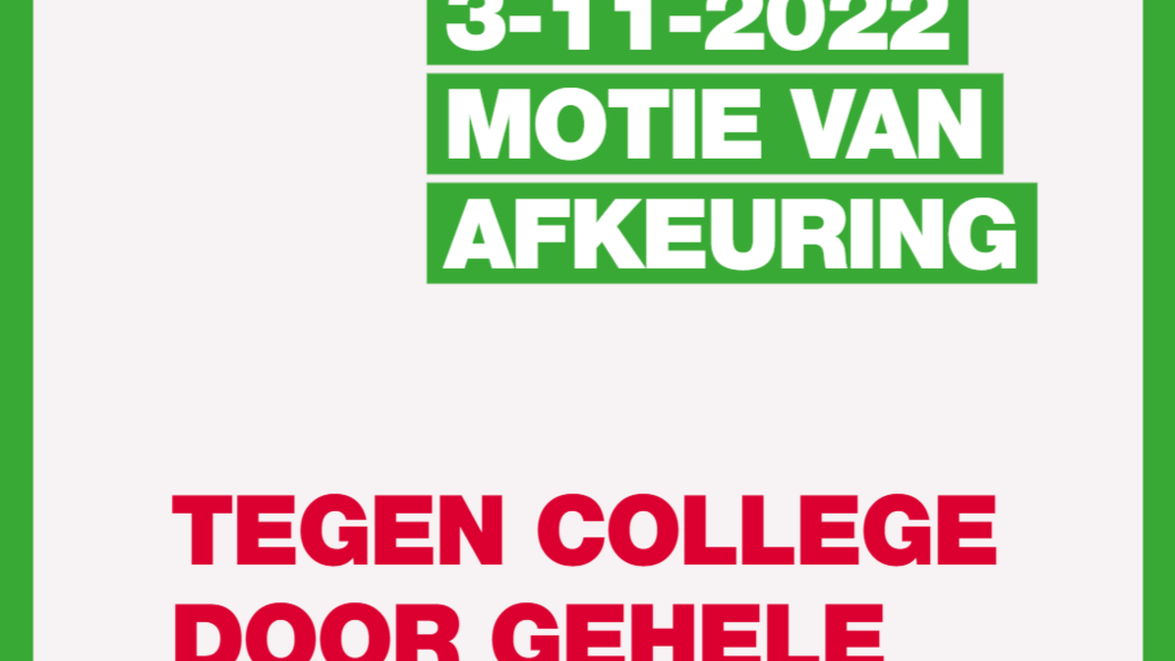 Motie van afkeuring college