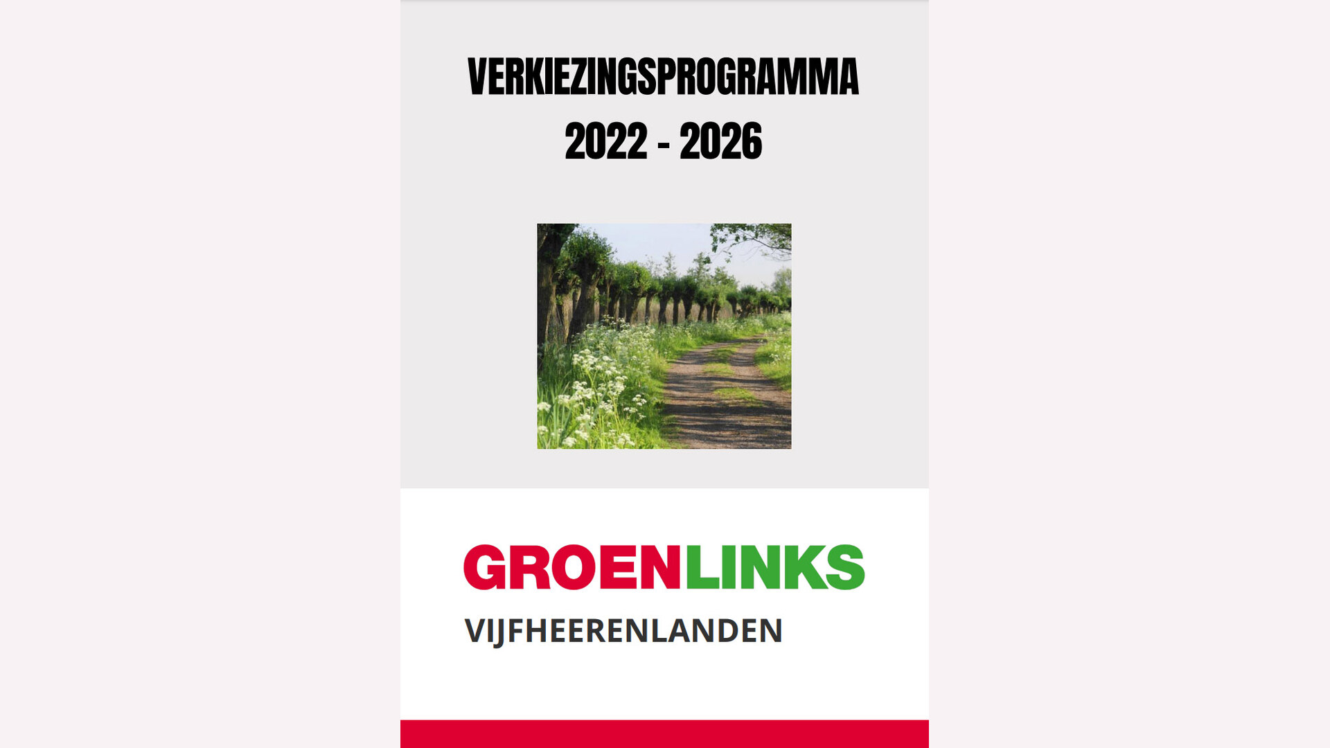 Verkiezingsprogramma 2022-2026